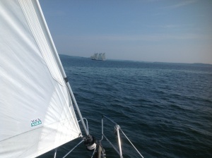 Passing One Of The Many Windjammers In Maine